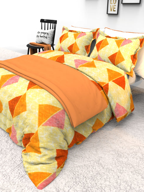 The White Moss Denmark Double bed 100% cotton bedsheet with 2 pillow covers